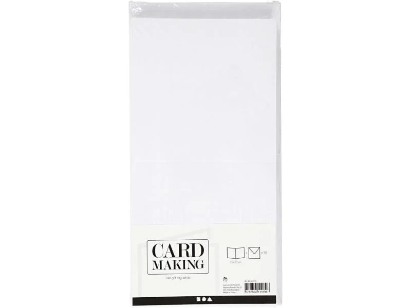 Creativ Company Blankokarte 15 x 15 cm 50 Sets, Weiss