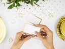 Partydeco Tischkarte Blumenkranz 2.5 cm, 10 Stück, Gold