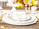 Partydeco Tischkarte Blumenkranz 2.5 cm, 10 Stück, Gold