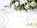 Partydeco Tischkarte Herz 10 x 5 cm, 10 Stück, Gold