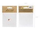 Partydeco Tischkarte Herz 10 x 5 cm, 10 Stück, Rosegold