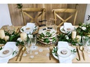 Partydeco Tischkarte Holzscheibe Ø 4.5-6.5 cm H: 1 cm, 20 Stück, Braun