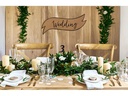 Partydeco Tischkarte Holzscheibe Ø 4.5-6.5 cm H: 1 cm, 20 Stück, Braun