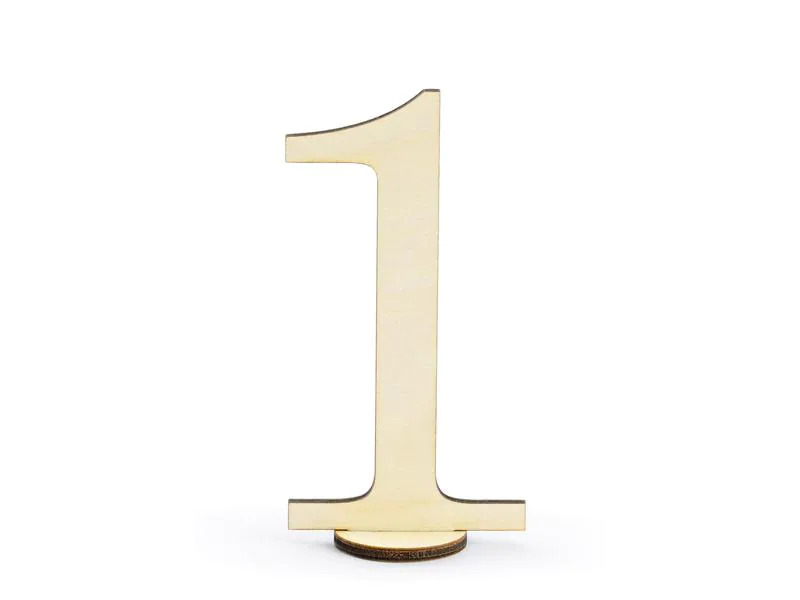 Partydeco Tischkarte Nummern 10.5 cm, 10 Stück, Gold