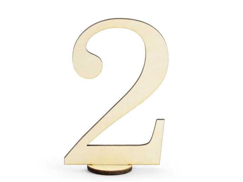 Partydeco Tischkarte Nummern 10.5 cm, 10 Stück, Gold