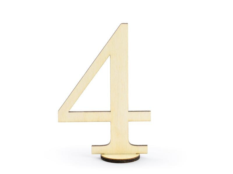 Partydeco Tischkarte Nummern 10.5 cm, 10 Stück, Gold