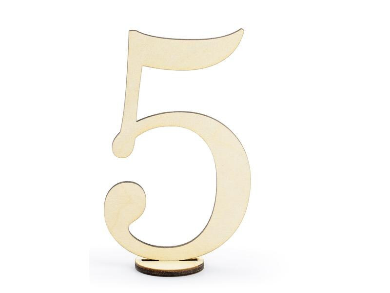 Partydeco Tischkarte Nummern 10.5 cm, 10 Stück, Gold