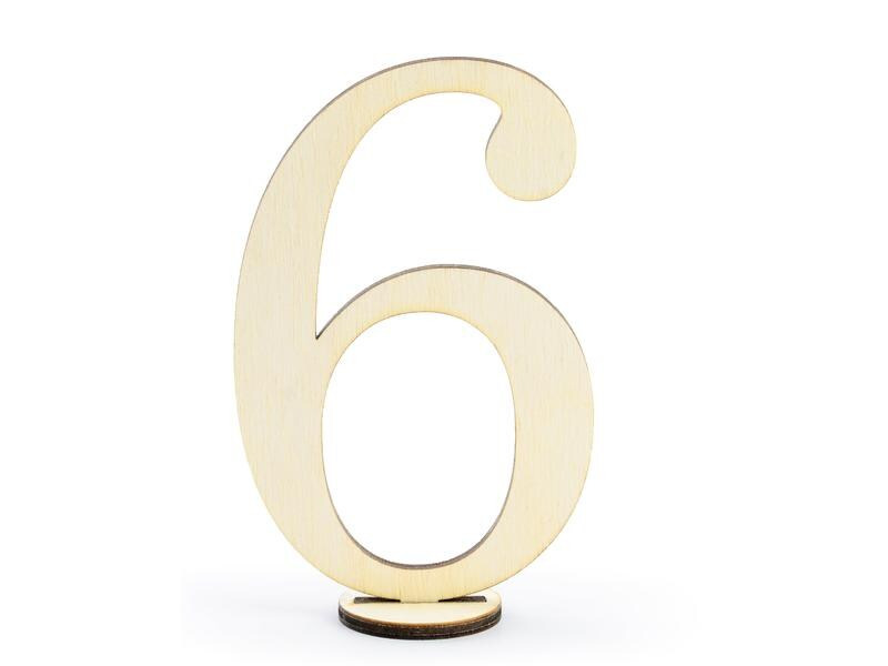 Partydeco Tischkarte Nummern 10.5 cm, 10 Stück, Gold
