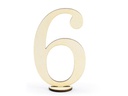 Partydeco Tischkarte Nummern 10.5 cm, 10 Stück, Gold