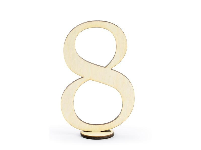 Partydeco Tischkarte Nummern 10.5 cm, 10 Stück, Gold