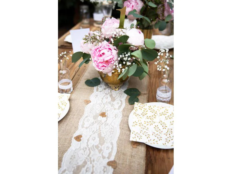 Partydeco Tischkarte Nummern 26.5 cm, 10 Stück, Spiegelpapier, Gold