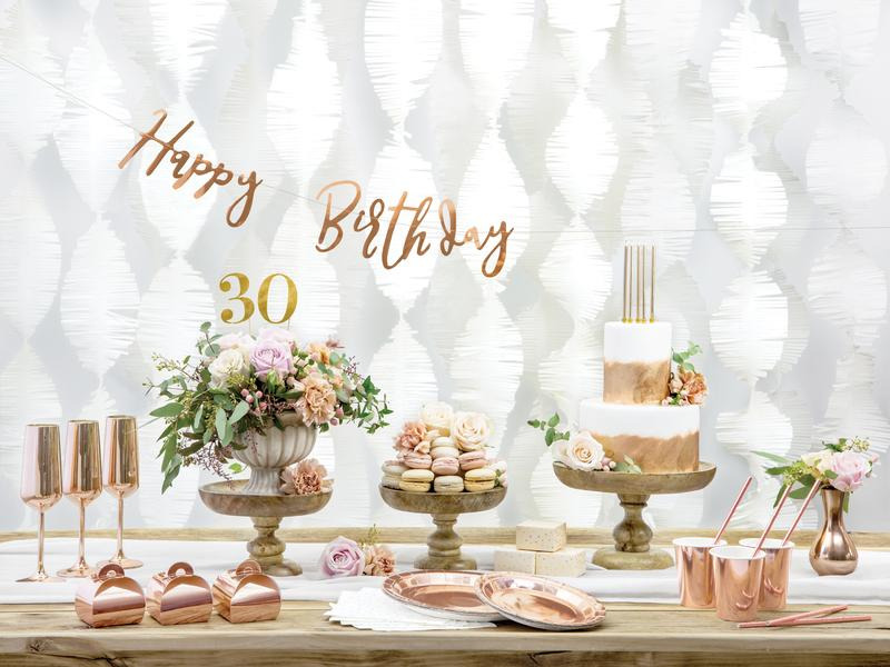Partydeco Tischkarte Nummern 26.5 cm, 10 Stück, Spiegelpapier, Gold