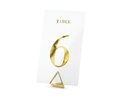 Partydeco Tischkarte Nummern 7 x 12 cm, 20 Stück, Transparent/Gold
