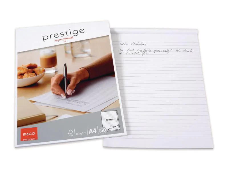 ELCO Notizblock Prestige A4 Liniert, 50 Blatt