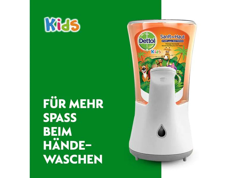 Dettol No-Touch KIDS Seifenspender 1 Gerät &amp; 1 Nachfüller 250 ml