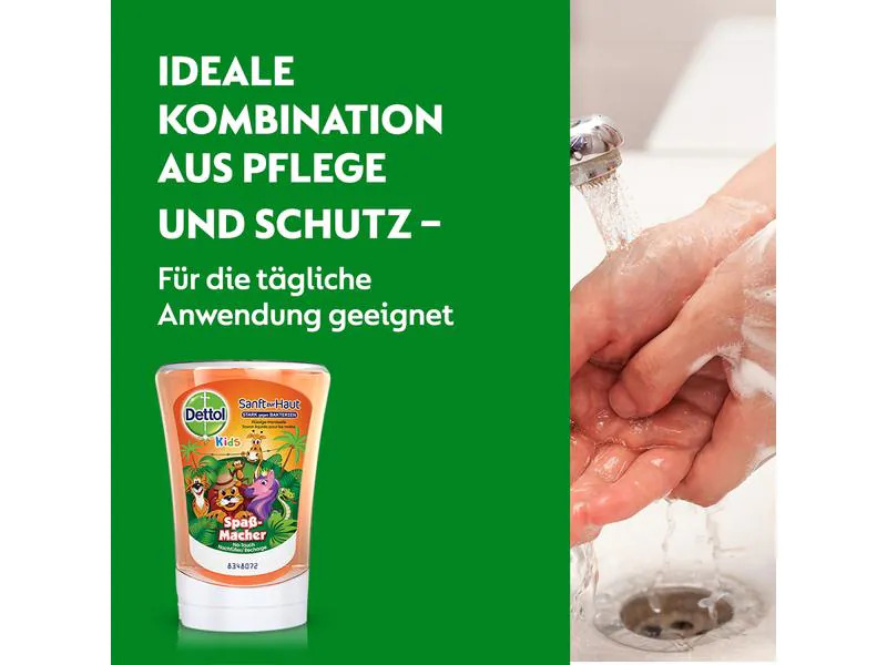 Dettol No-Touch KIDS Seifenspender 1 Gerät &amp; 1 Nachfüller 250 ml