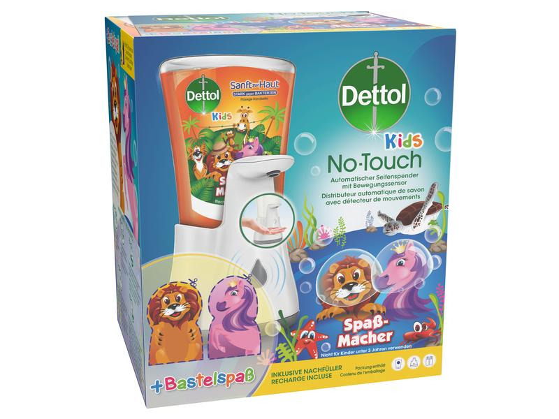 Dettol No-Touch KIDS Seifenspender 1 Gerät &amp; 1 Nachfüller 250 ml