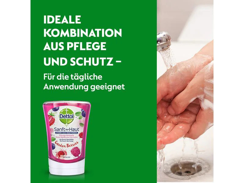 Dettol No-Touch Seifenspender inkl Nachfüller Gardenberries 250 ml