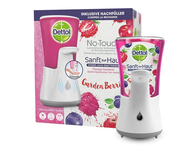 Dettol No-Touch Seifenspender inkl Nachfüller Gardenberries 250 ml