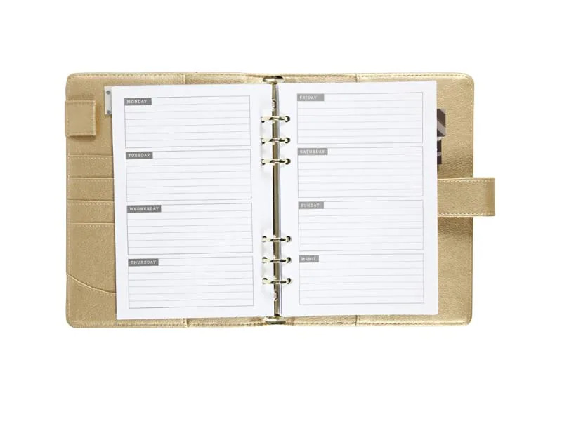 Creativ Company Notizbuch Kalender, 19x23.5x4 cm, Gold