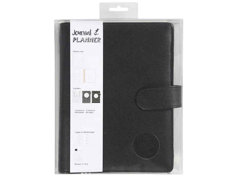 Creativ Company Notizbuch Kalender, 19x23.5x4 cm, Schwarz