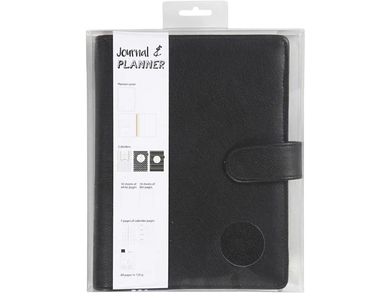 Creativ Company Notizbuch Kalender, 19x23.5x4 cm, Schwarz