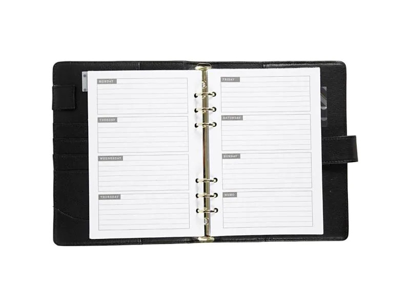Creativ Company Notizbuch Kalender, 19x23.5x4 cm, Schwarz