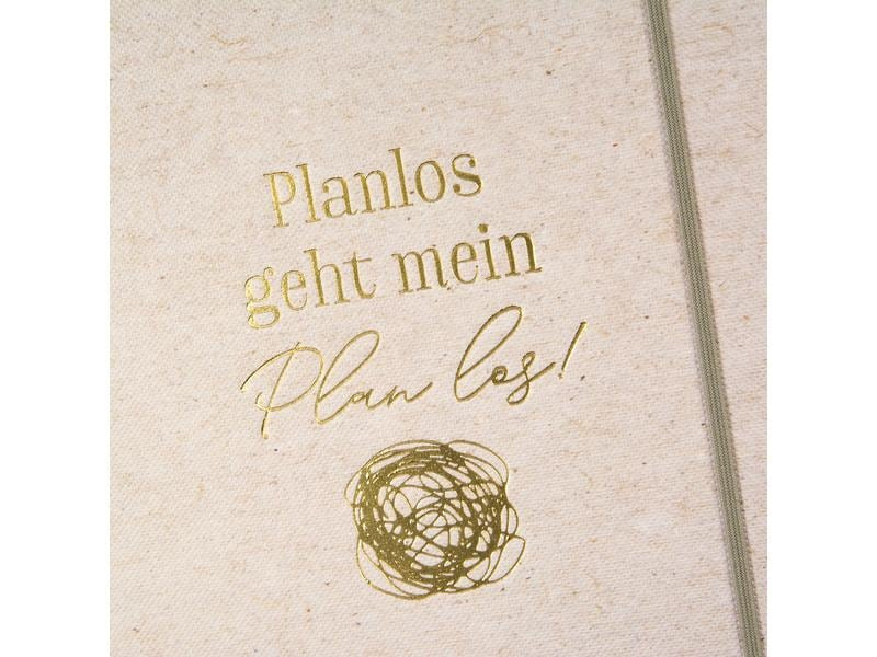 Goldbuch Notizbuch Planlos geht mein Plan los A5, Dot, Grau