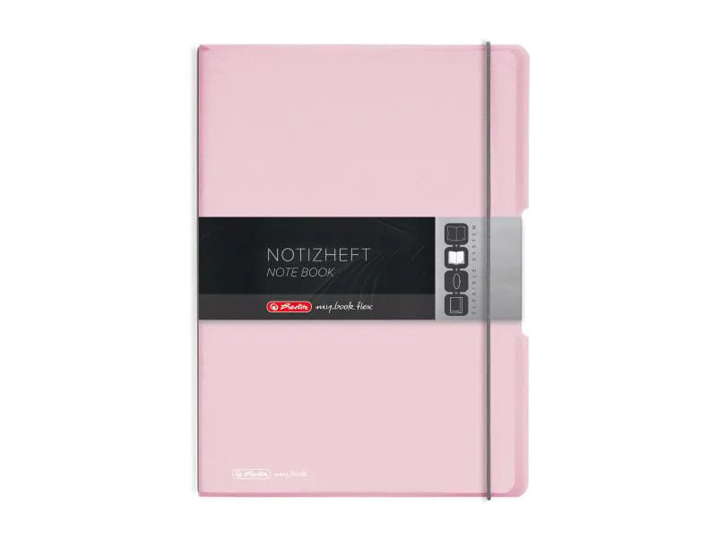 Herlitz Notizheft my.book flex A4, Kariert, Rosa
