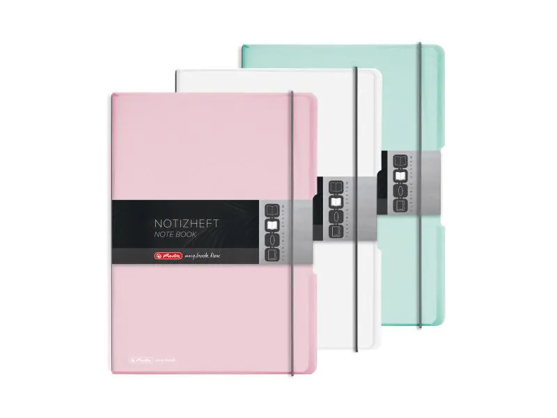 Herlitz Notizheft my.book flex A4, Kariert, Rosa