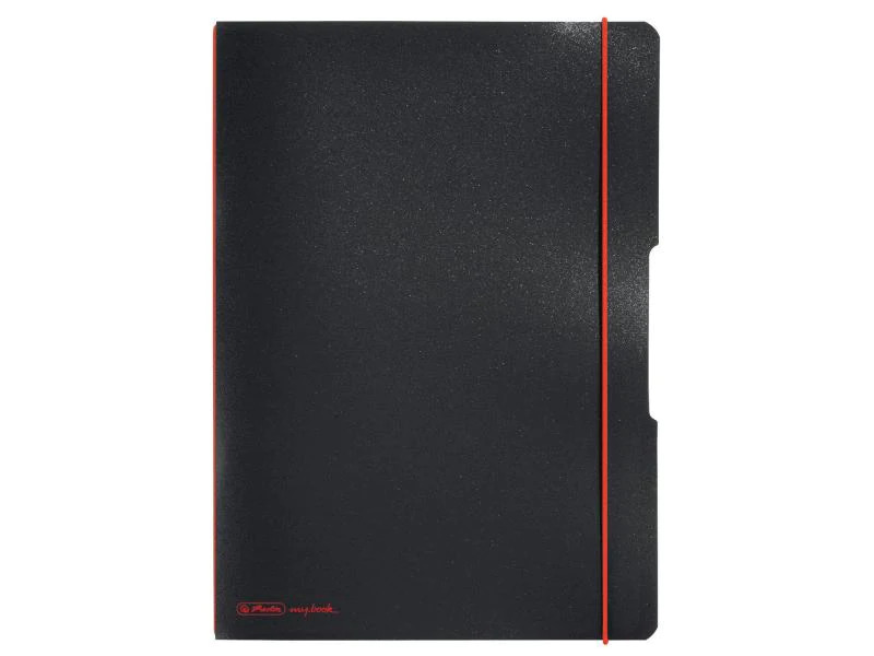 Herlitz Notizheft my.book flex A5, Kariert, Schwarz