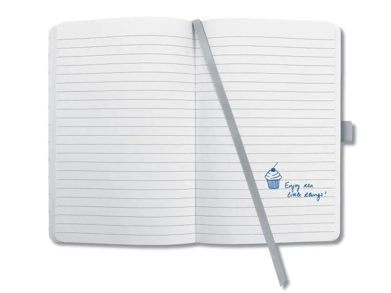 Jolie Notizbuch JN209 A5, Liniert, Grau