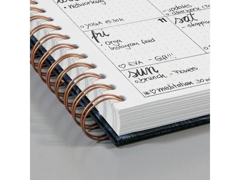 Jolie Notizbuch Mystic Jungle A5, Dot, Blau/Schwarz/Kupfer