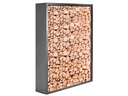 Innovesta Holzregal Metall, 144 x 35 x 180 cm, Schwarz
