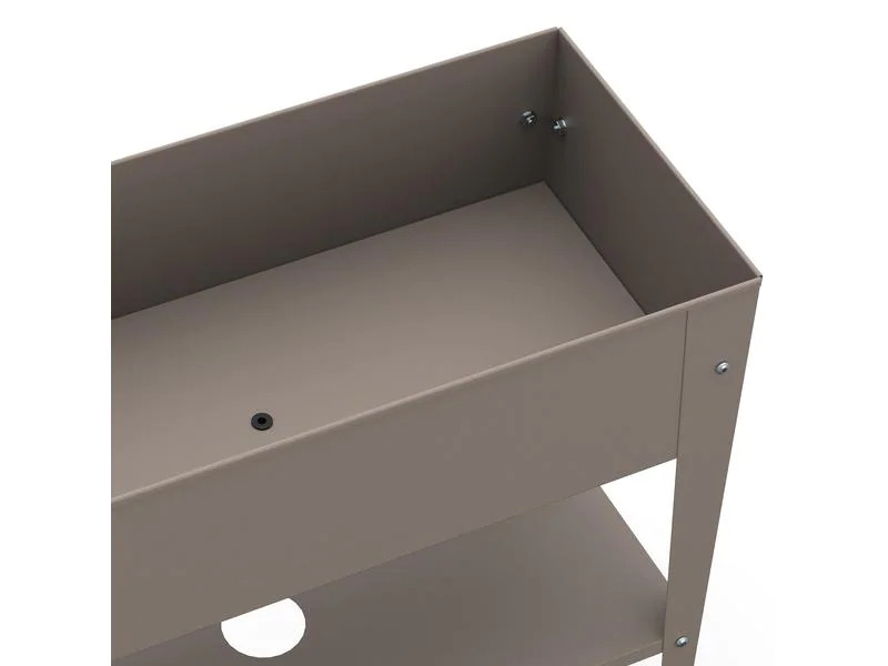 Herstera Hochbeet Urban Garden Trolley 75 x 35 x 80 cm, Dark Taupe