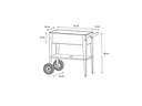 Herstera Hochbeet Urban Garden Trolley 75 x 35 x 80 cm, Dark Taupe