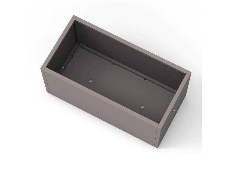 Herstera Pflanzentrog Metal Planter 50, 150 x 50 x 50 cm, Dark Taupe