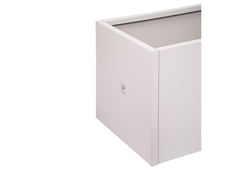 Herstera Pflanzentrog Metal Planter 50, 150 x 50 x 50 cm, White Clay