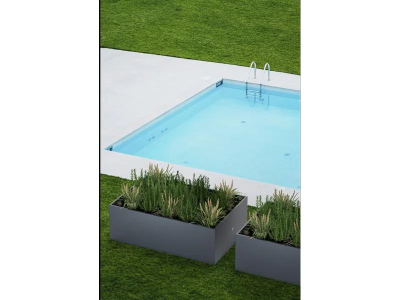 Herstera Pflanzentrog Metal Planter Edge 50, 150x100x50 cm, Anthrazit