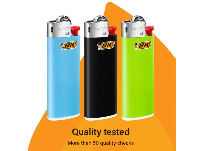 BIC Reibradfeuerzeug J25 Mini, 4er Pack