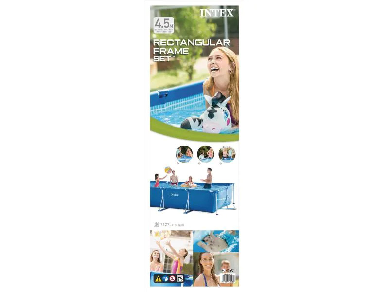 Intex Pool Rectangular Frame 450 x 220 x 84 cm