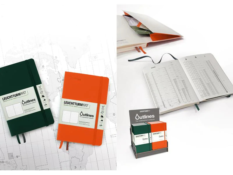 Leuchtturm Notizbuch Outlines B6+, Dot, Grün