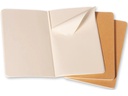 Moleskine Notizbuch A5 Blanko, Hellbraun, 3-teilig