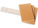 Moleskine Notizbuch A5 Blanko, Hellbraun, 3-teilig