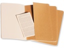 Moleskine Notizbuch A5 Blanko, Hellbraun, 3-teilig