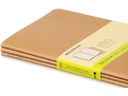 Moleskine Notizbuch A5 Blanko, Hellbraun, 3-teilig