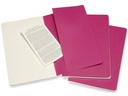 Moleskine Notizbuch A5 Blanko, Pink, 3-teilig