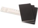 Moleskine Notizbuch A5 Blanko, Schwarz, 3-teilig
