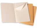 Moleskine Notizbuch A6 Blanko, Hellbraun, 3-teilig