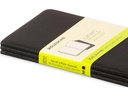 Moleskine Notizbuch A6 Blanko, Schwarz, 3-teilig